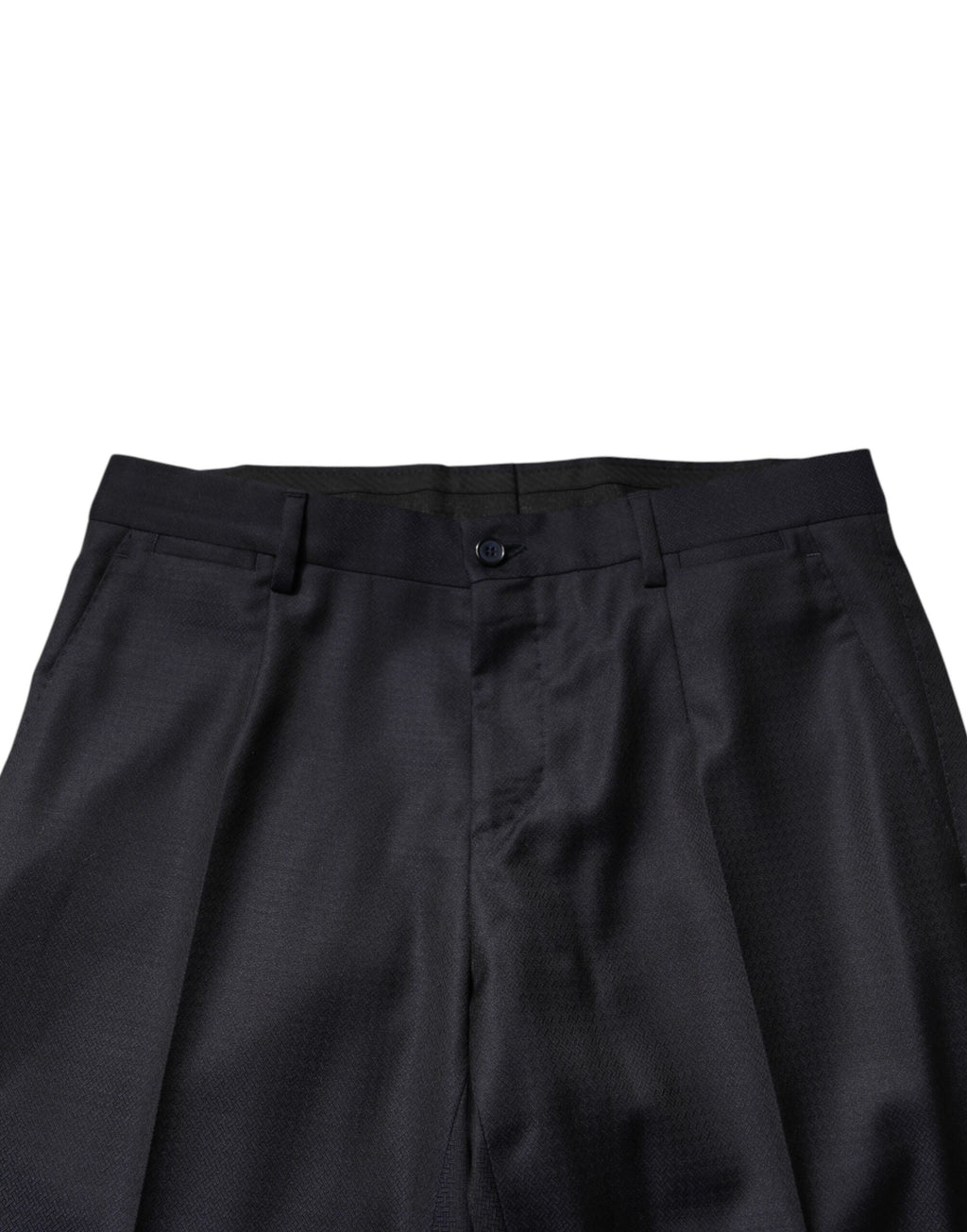 Dolce & Gabbana Dark Blue Wool Single-Breasted 2-Piece Suit