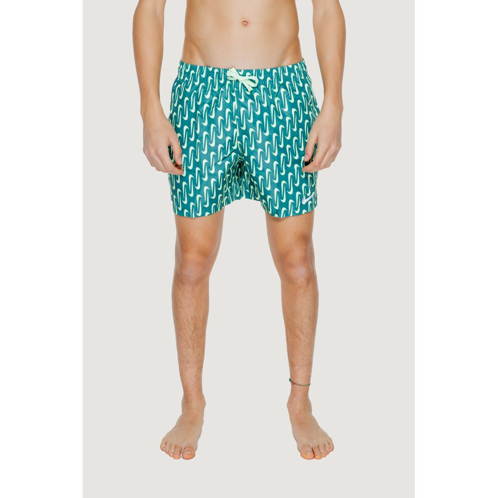 Bicolor Polyester Swim Shorts