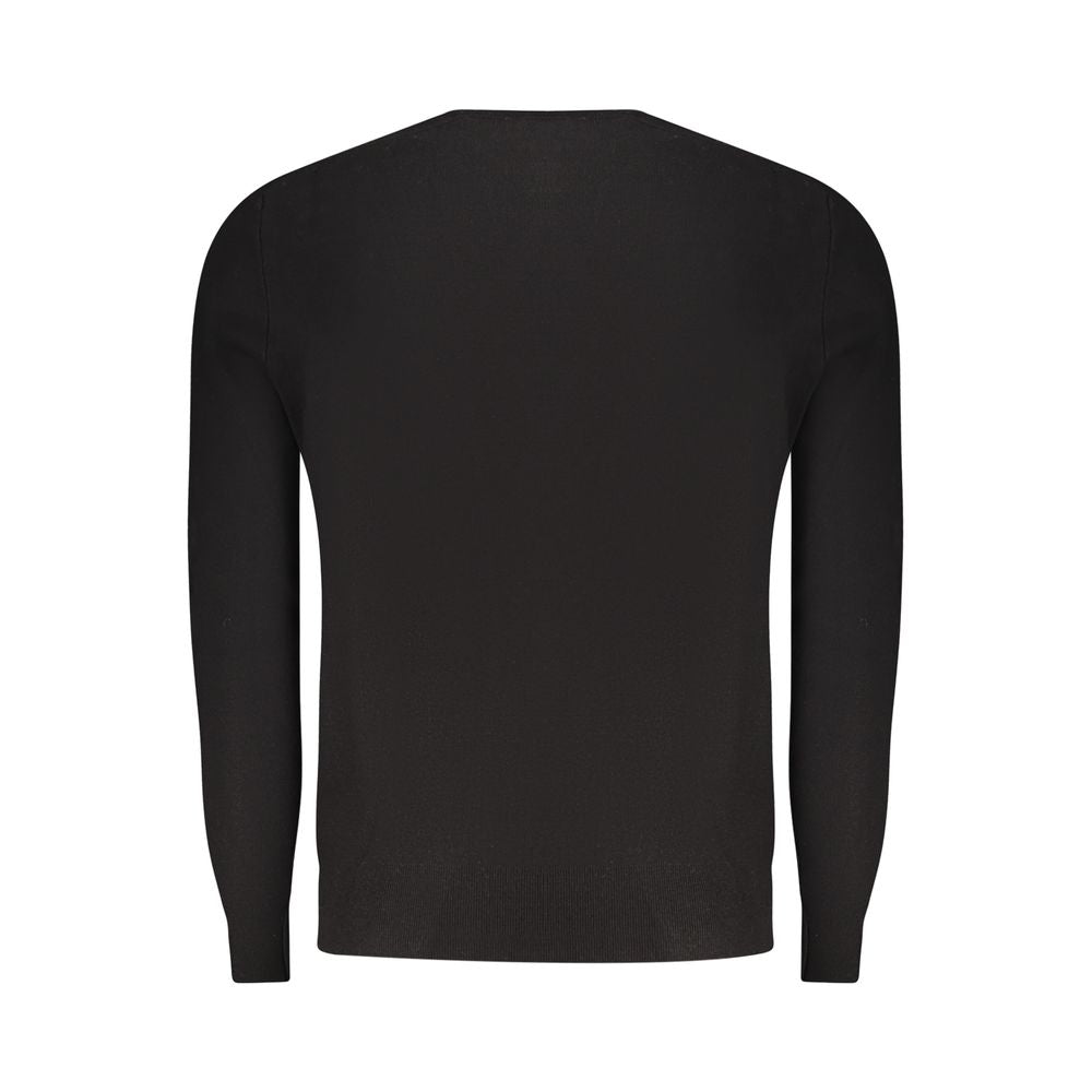 Black Viscosa Men Sweater
