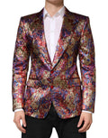 Dolce & Gabbana Multicolor Jacquard Single-Breasted Blazer