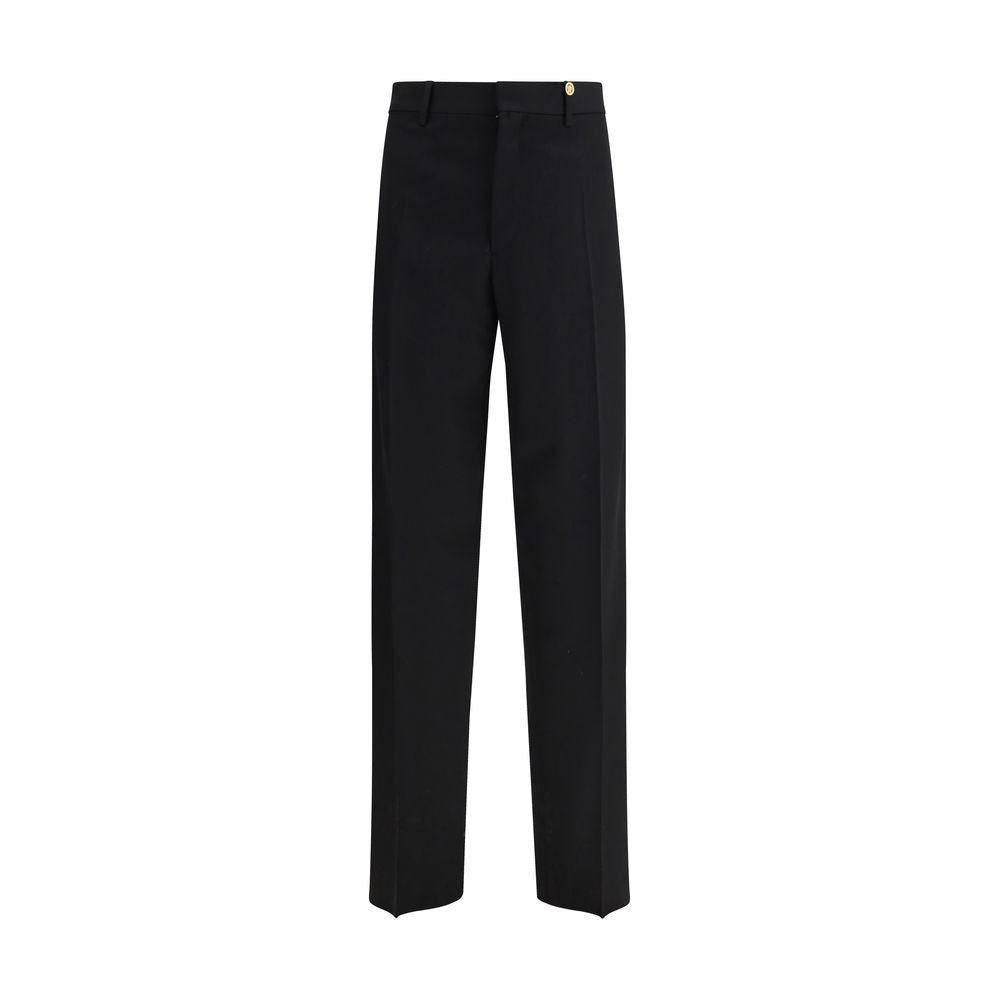 Versace Black Wool Dress Trousers
