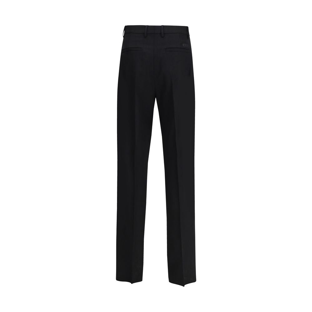 Versace Black Wool Dress Trousers